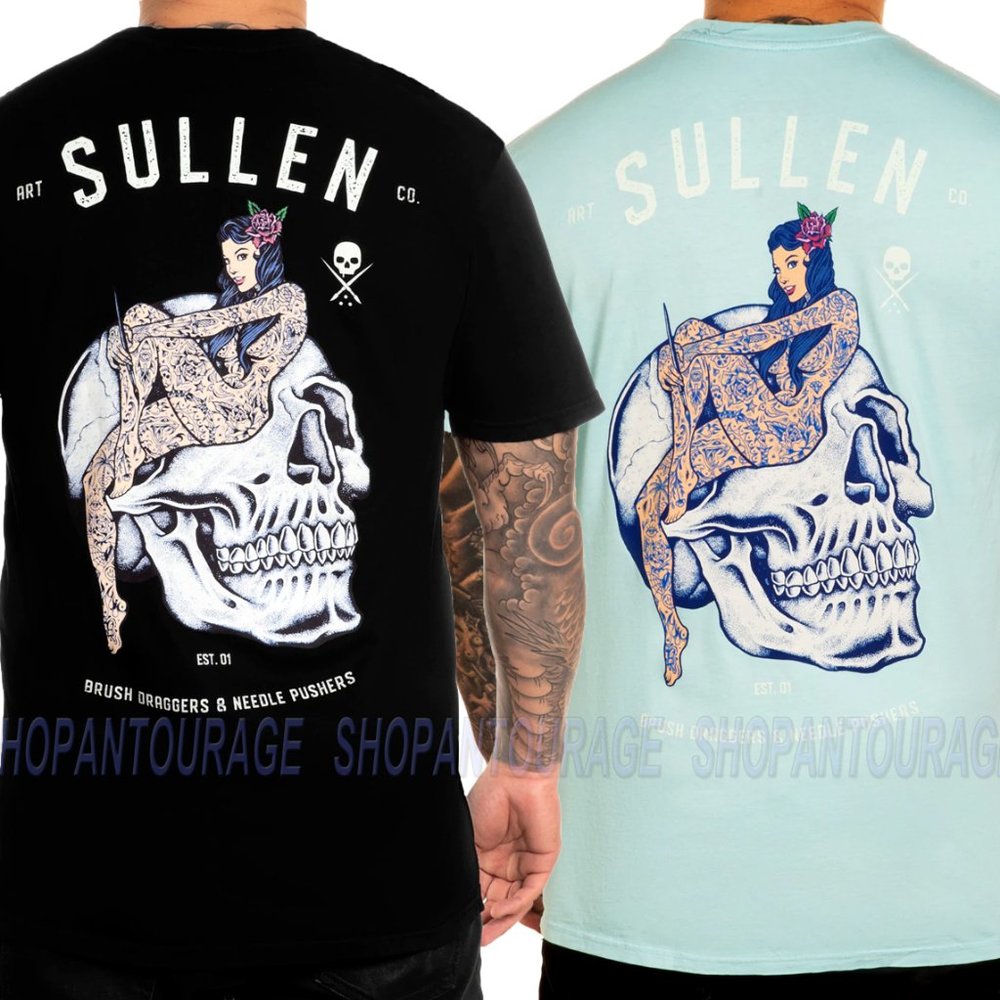 Sullen Academy SCM4304 Short Sleeve Graphic Tattoo T-shirt For Men | 2 Colors